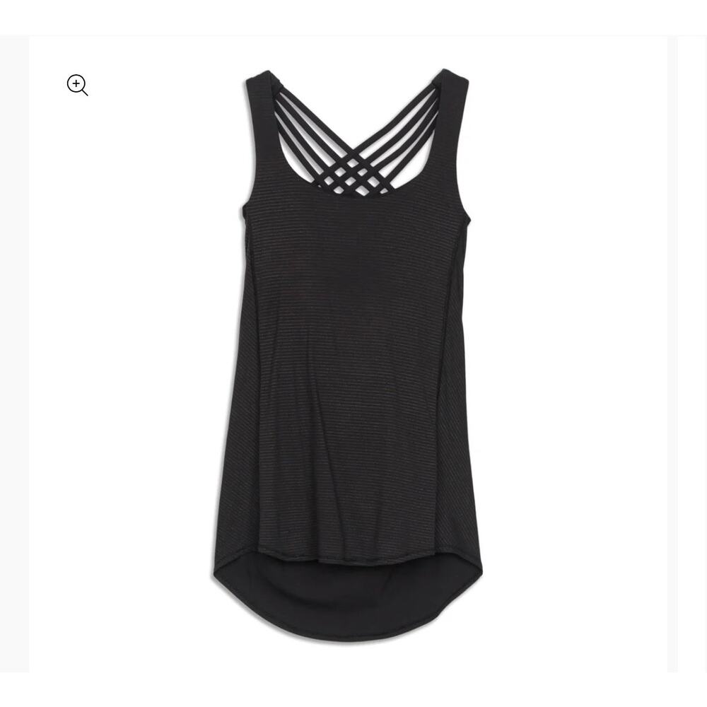 Lululemon Women's Free to Be Wild‎ 2-In-1 Tank Top Gym Yoga Run Black Size Small